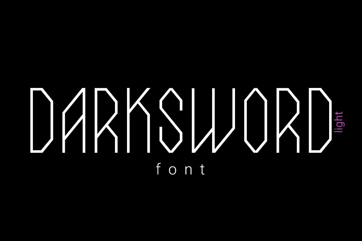 Ejemplo de fuente DarkSword Light Light