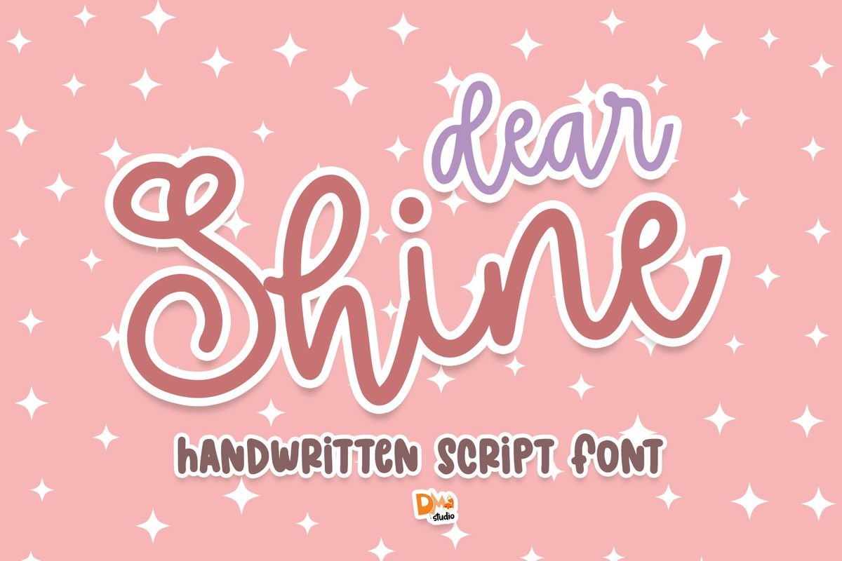 Ejemplo de fuente Dear Shine Regular