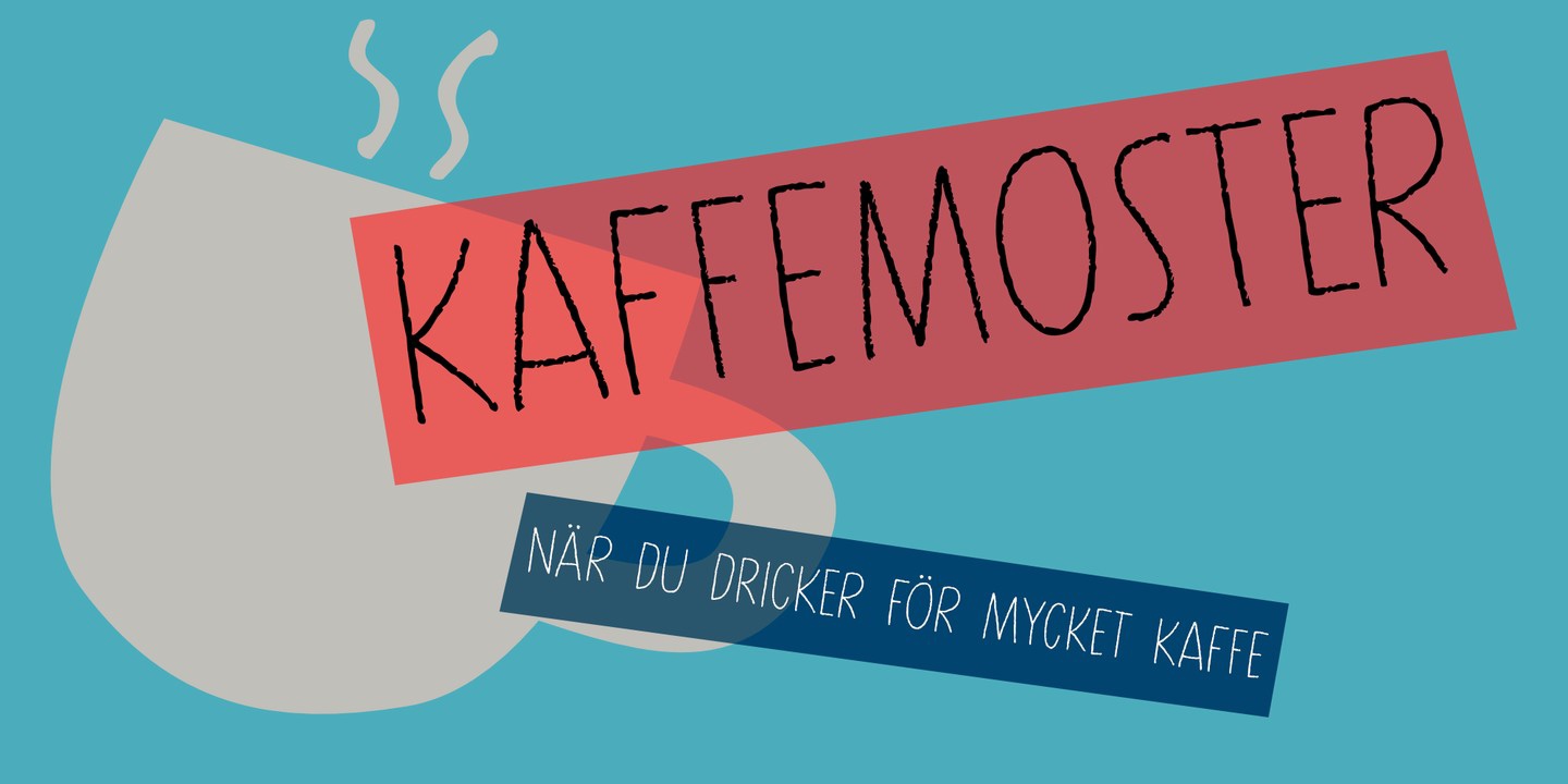 Ejemplo de fuente Kaffemoster Italic