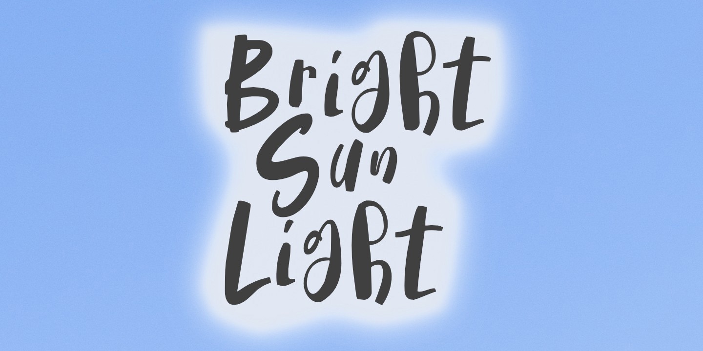 Ejemplo de fuente Bright Sun Light Regular