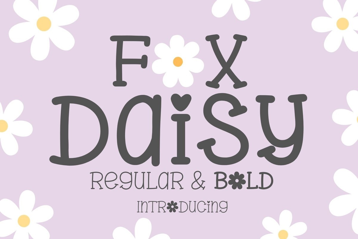 Ejemplo de fuente Fox Daisy Regular