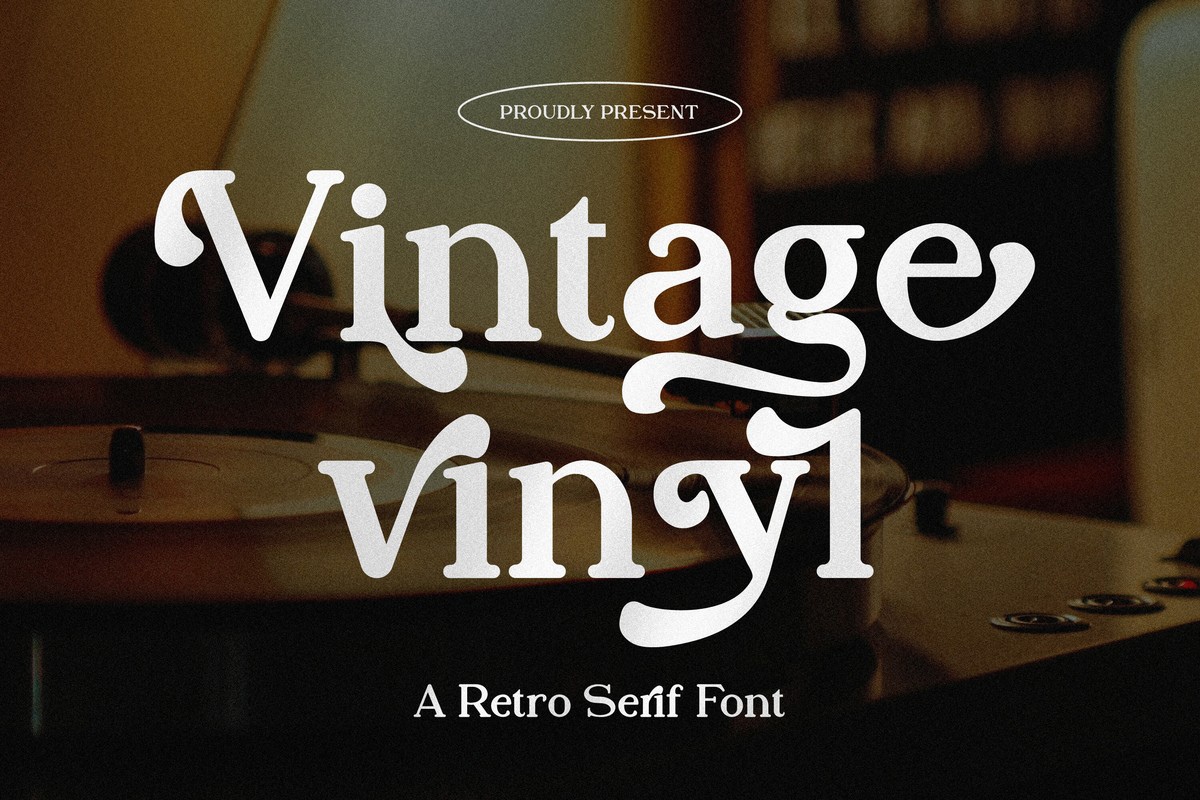 Ejemplo de fuente Vintage Vinyl Regular