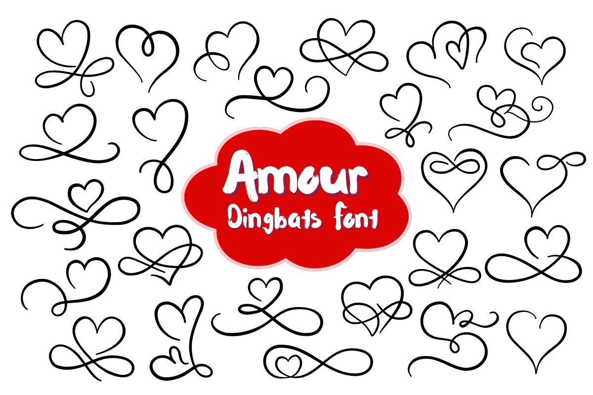 Ejemplo de fuente Amour Regular