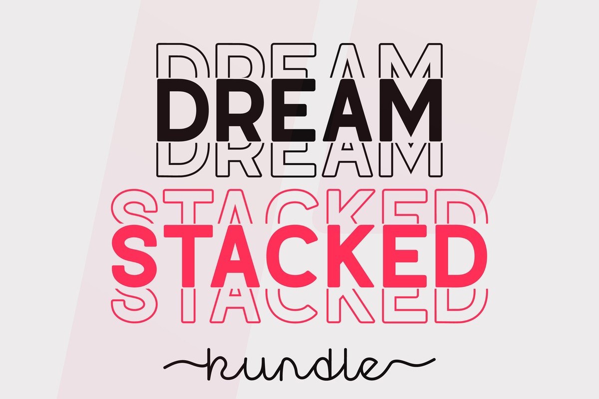 Ejemplo de fuente Dream Stacked Dream Stacked