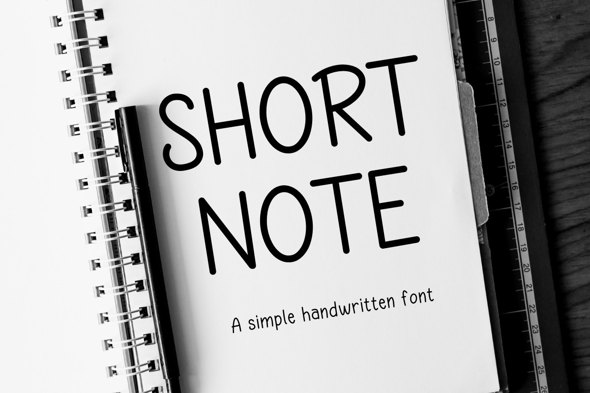 Ejemplo de fuente Short Note Regular