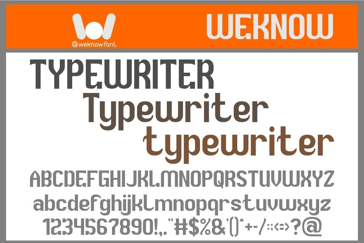 Ejemplo de fuente Typewriter Regular