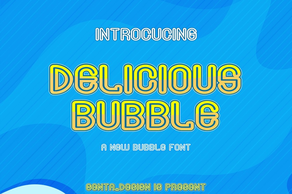 Ejemplo de fuente Delicious Bubble