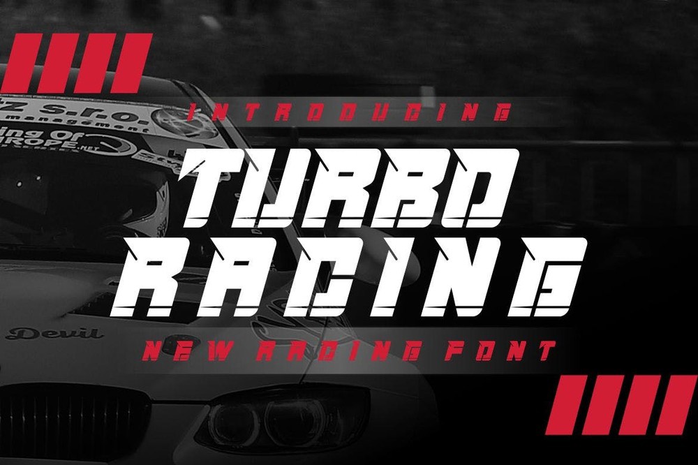 Ejemplo de fuente Turbo Racing