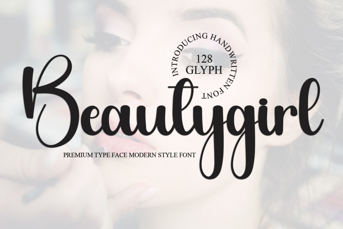 Ejemplo de fuente Beautygirl Regular