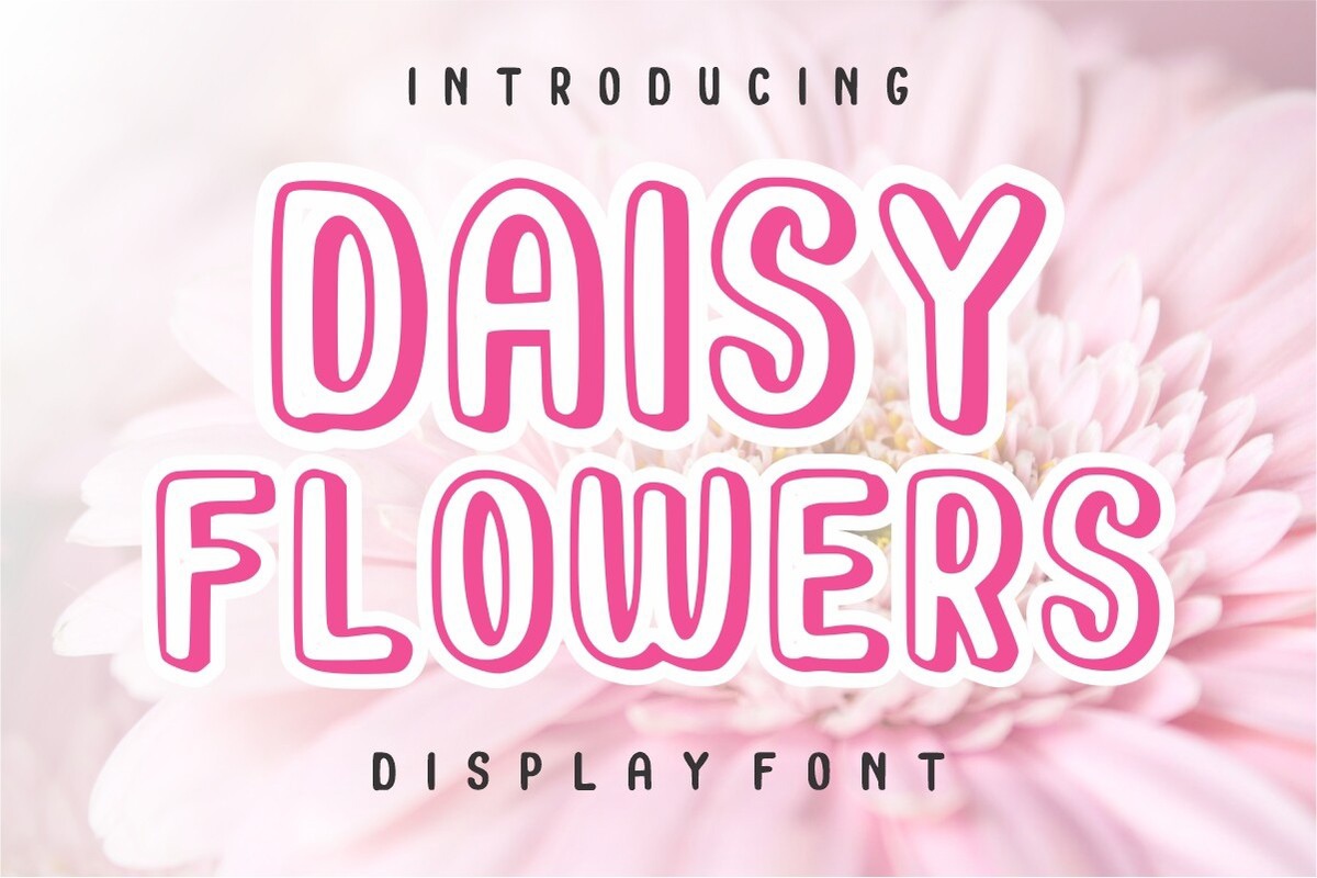 Ejemplo de fuente Daisy Flowers