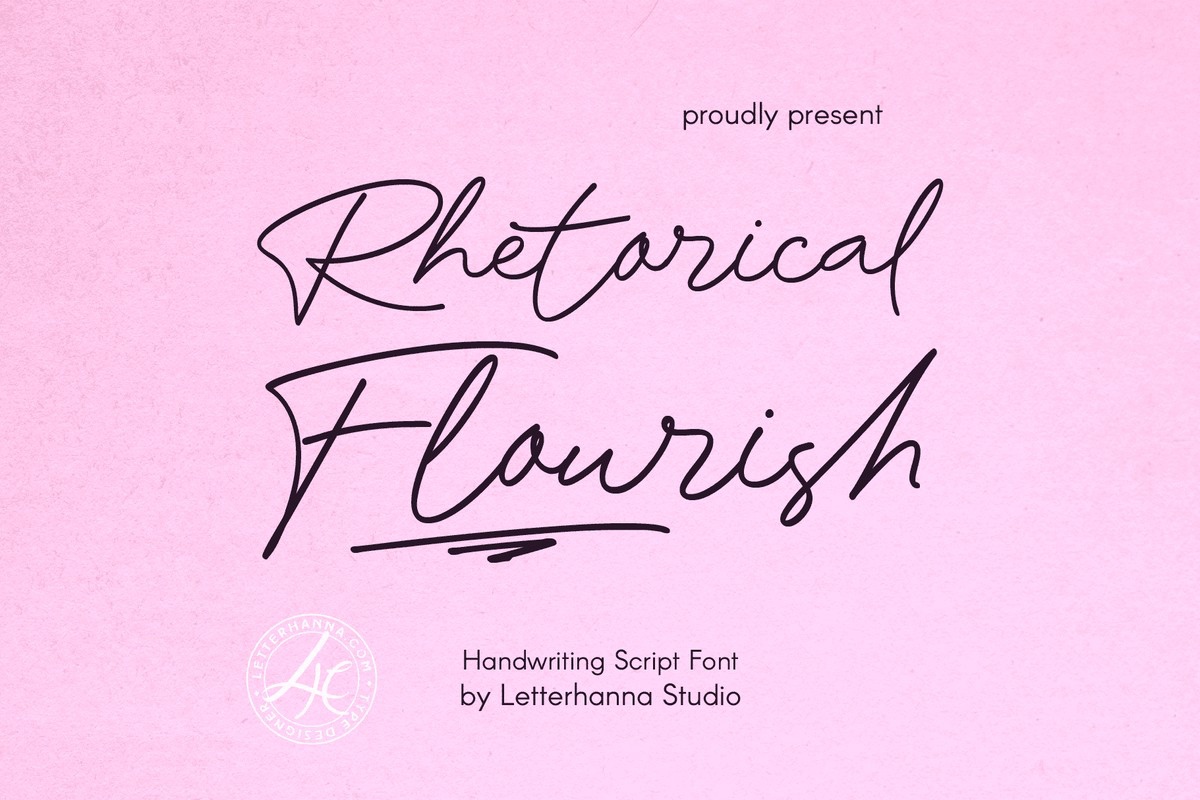 Ejemplo de fuente Rhetorical Flourish