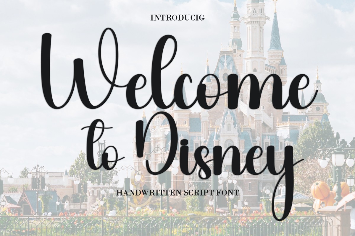 Ejemplo de fuente Welcome to Disney Regular