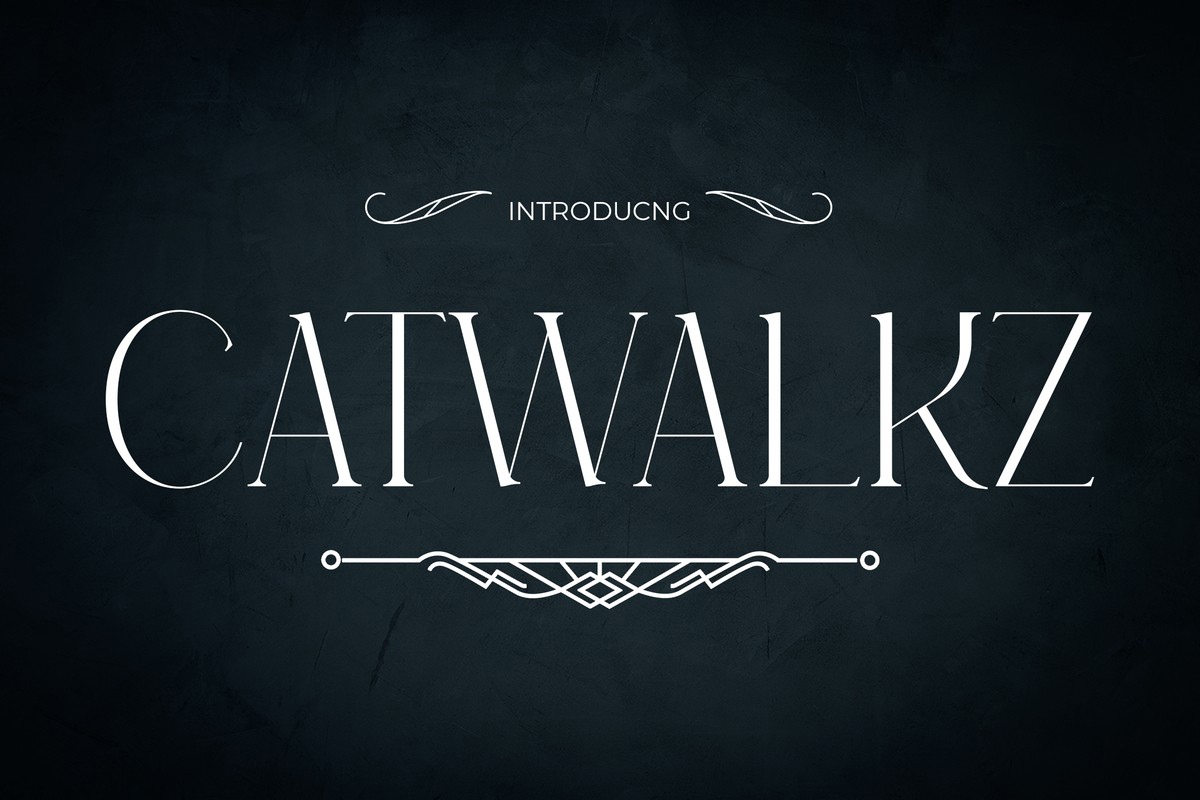 Ejemplo de fuente Catwalkz