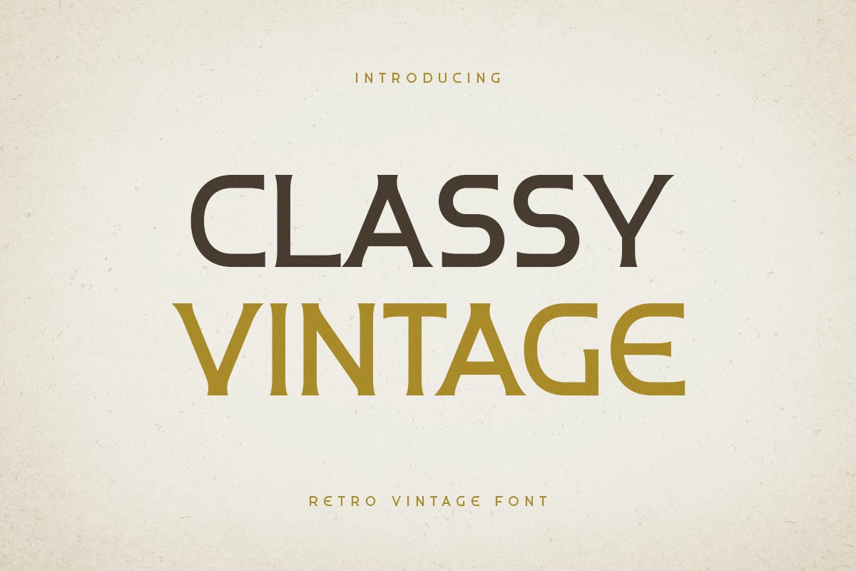 Ejemplo de fuente Classy Vintage