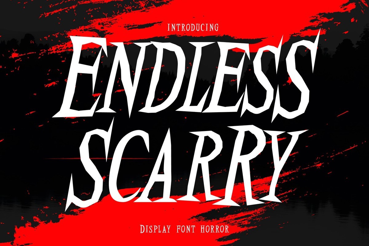 Ejemplo de fuente Endless Scarry Italic