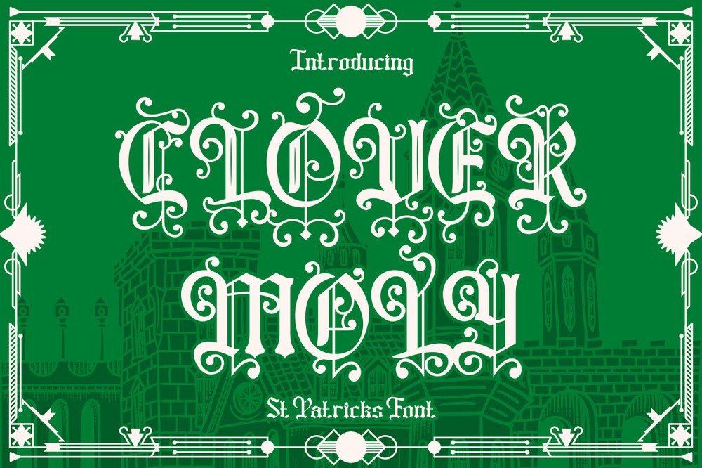 Ejemplo de fuente Clover Moly