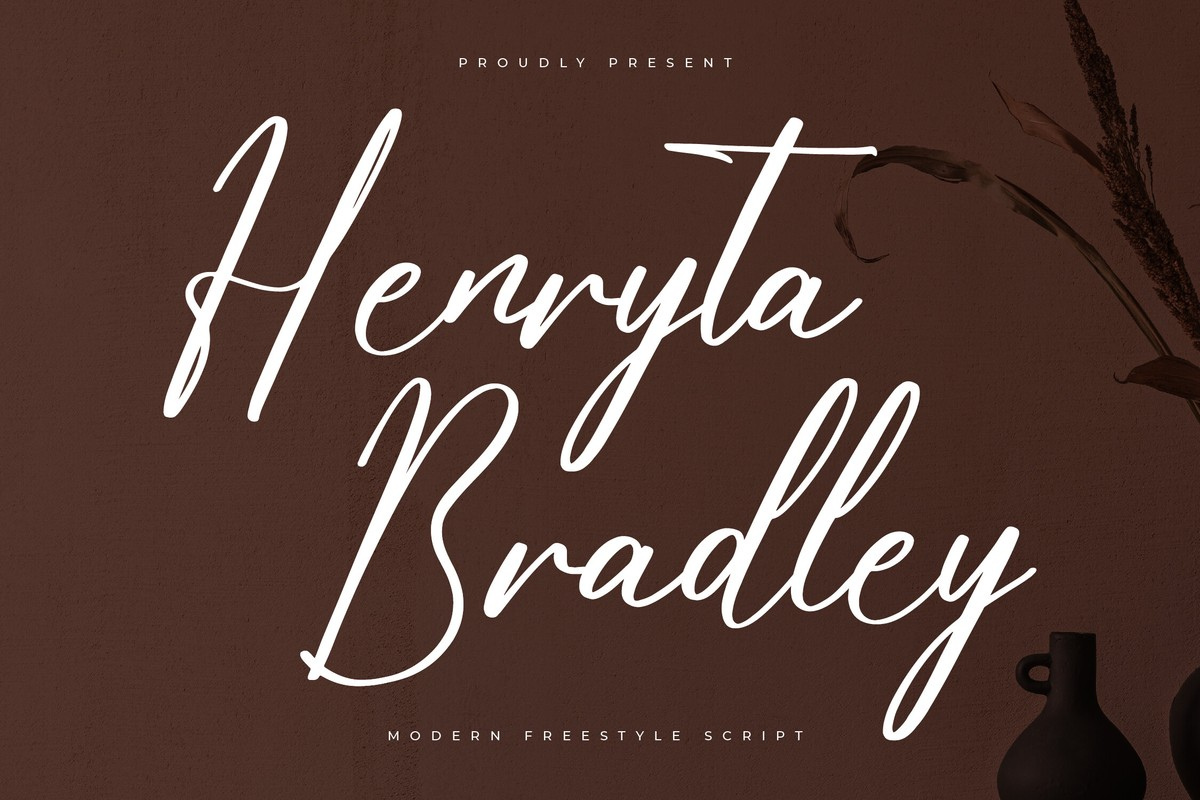 Ejemplo de fuente Henryta Bradley Regular