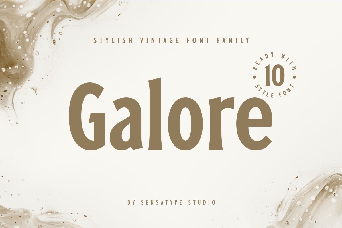 Ejemplo de fuente Galore Italic