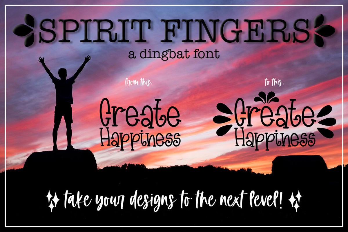 Ejemplo de fuente Spirit Fingers Regular