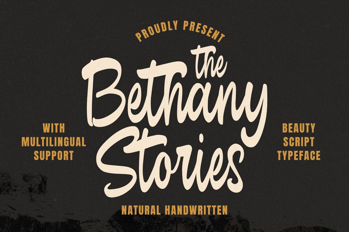 Ejemplo de fuente The Bethany Stories Regular