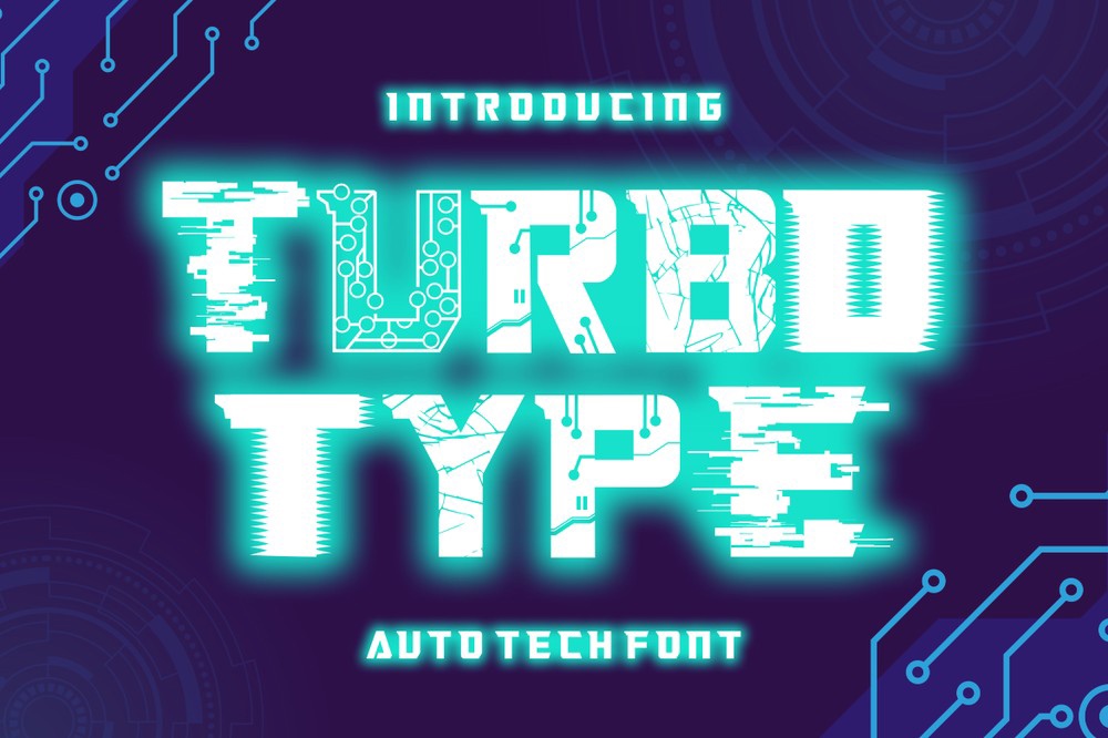 Ejemplo de fuente Turbo Type Regular