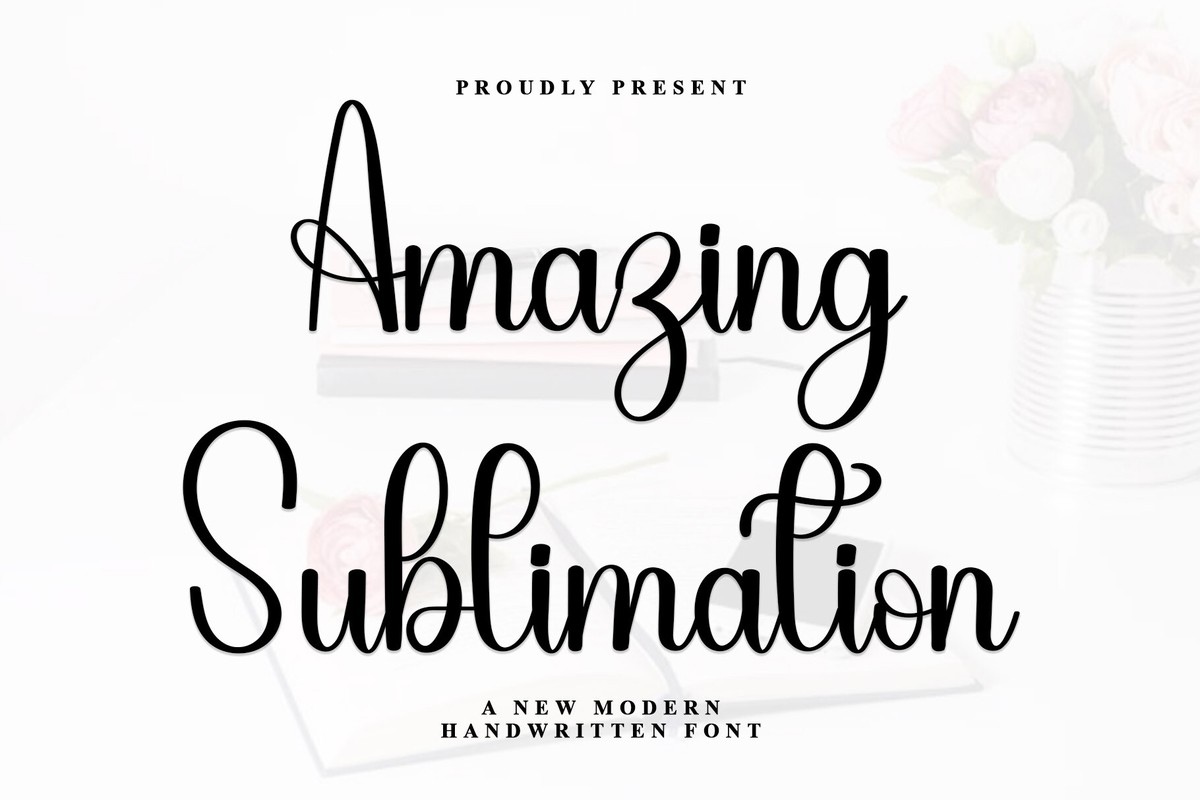 Ejemplo de fuente Amazing Sublimation