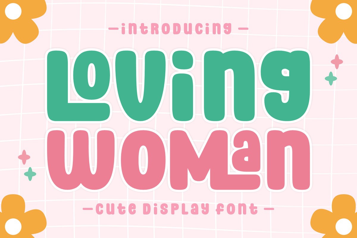 Ejemplo de fuente Loving Woman Regular