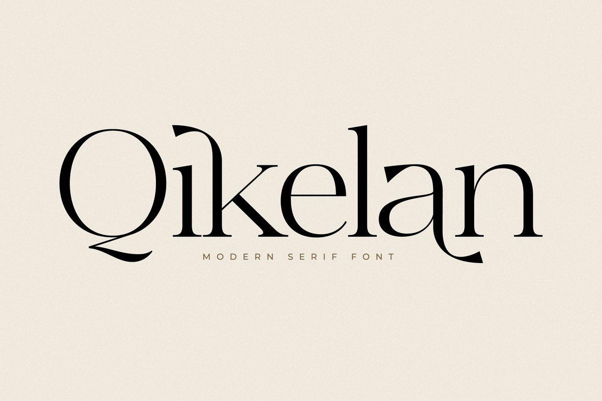 Ejemplo de fuente Qikelan Italic