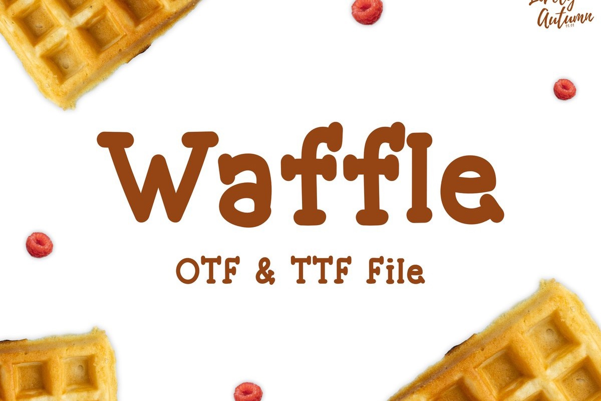 Ejemplo de fuente Waffle Regular