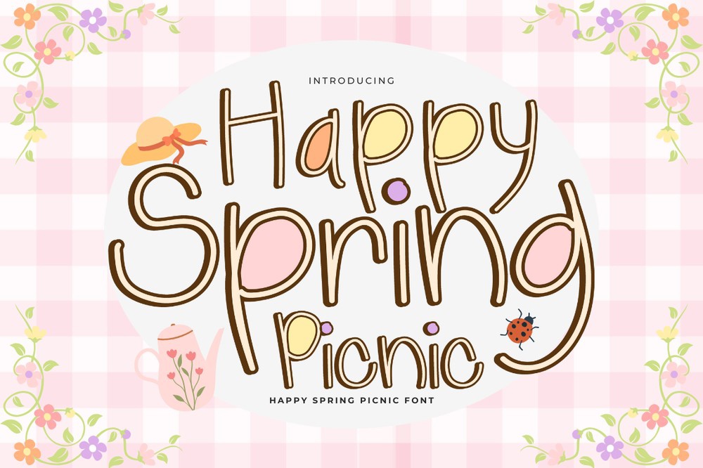 Ejemplo de fuente Happy Spring Picnic Regular