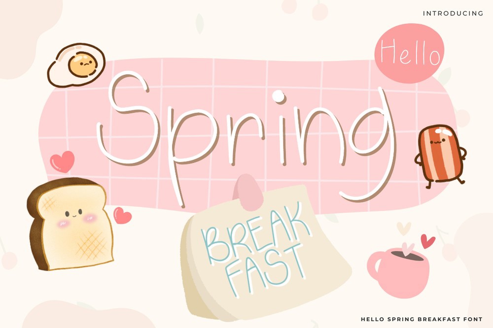 Ejemplo de fuente Hello Spring Breakfast