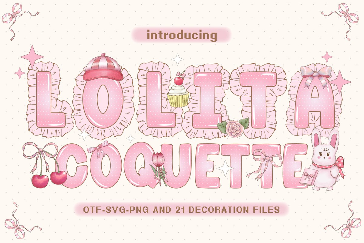 Ejemplo de fuente Lolita Coquette