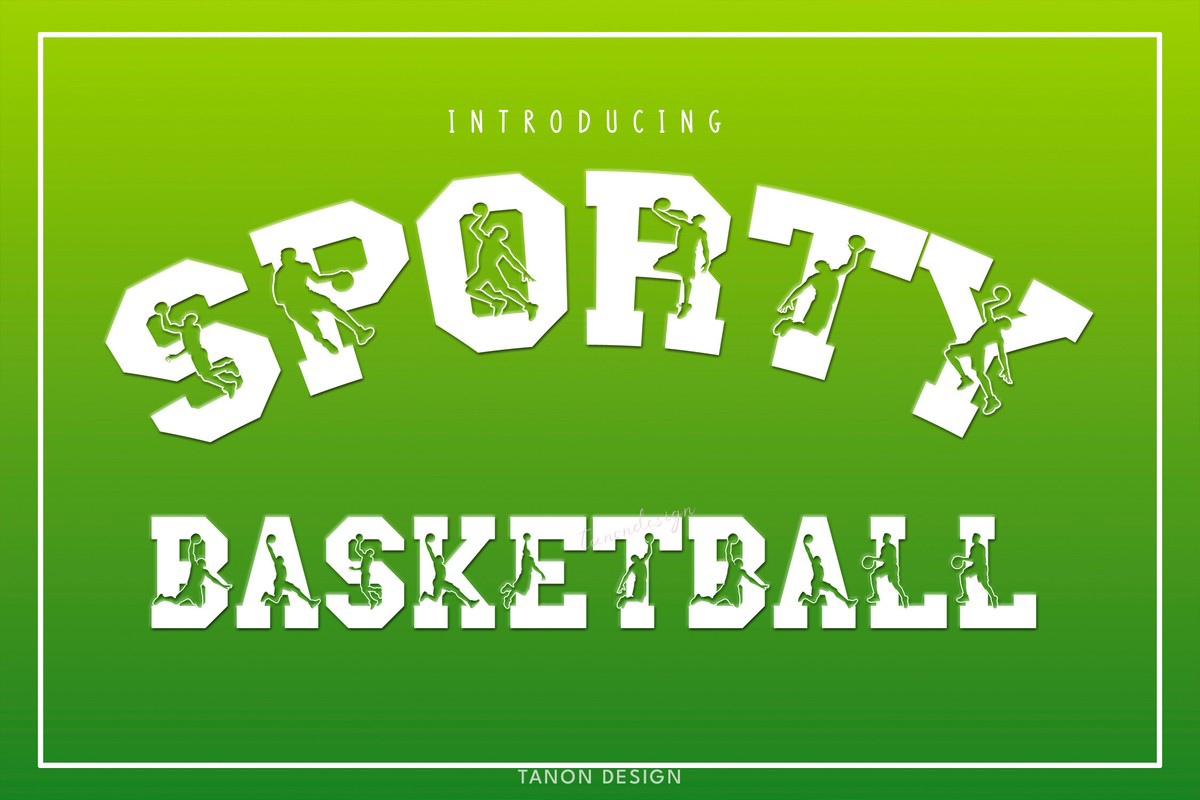 Ejemplo de fuente Sporty Basketball Regular