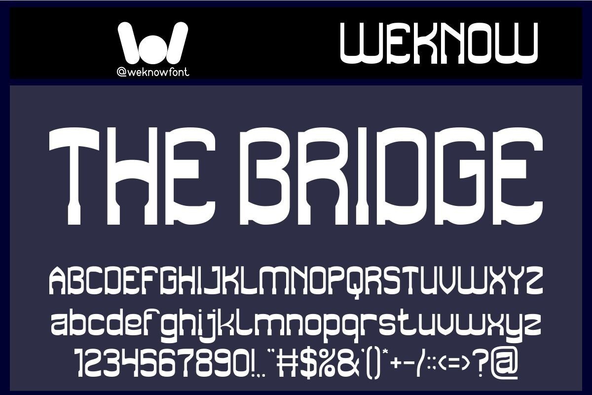 Ejemplo de fuente The Bridge Hollow Inverse