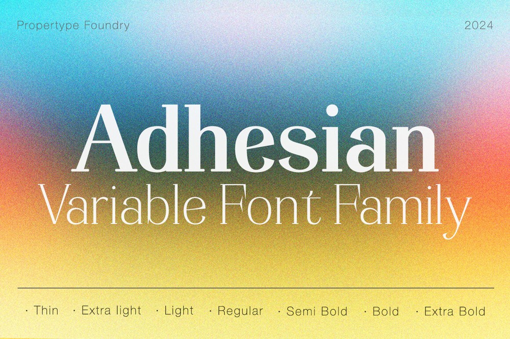 Ejemplo de fuente Adhesian Bold