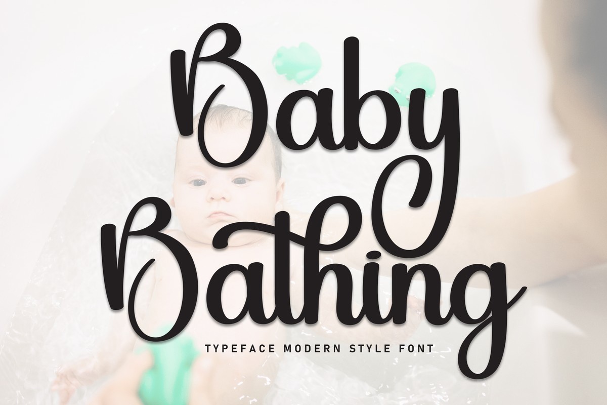 Ejemplo de fuente Baby Bathing