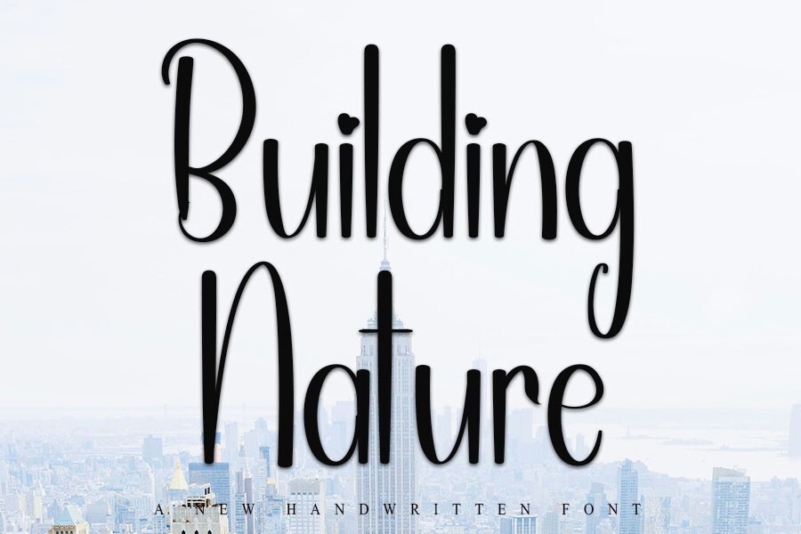 Ejemplo de fuente Building Nature