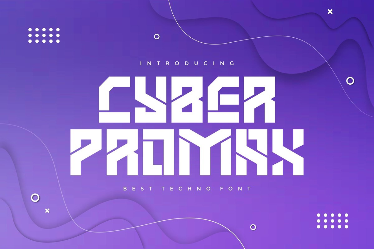 Ejemplo de fuente Cyber Promax Regular