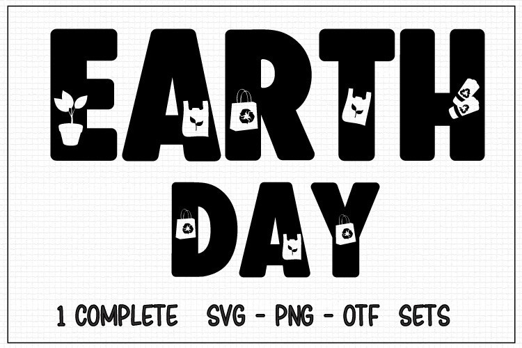 Ejemplo de fuente Earth Day Regular