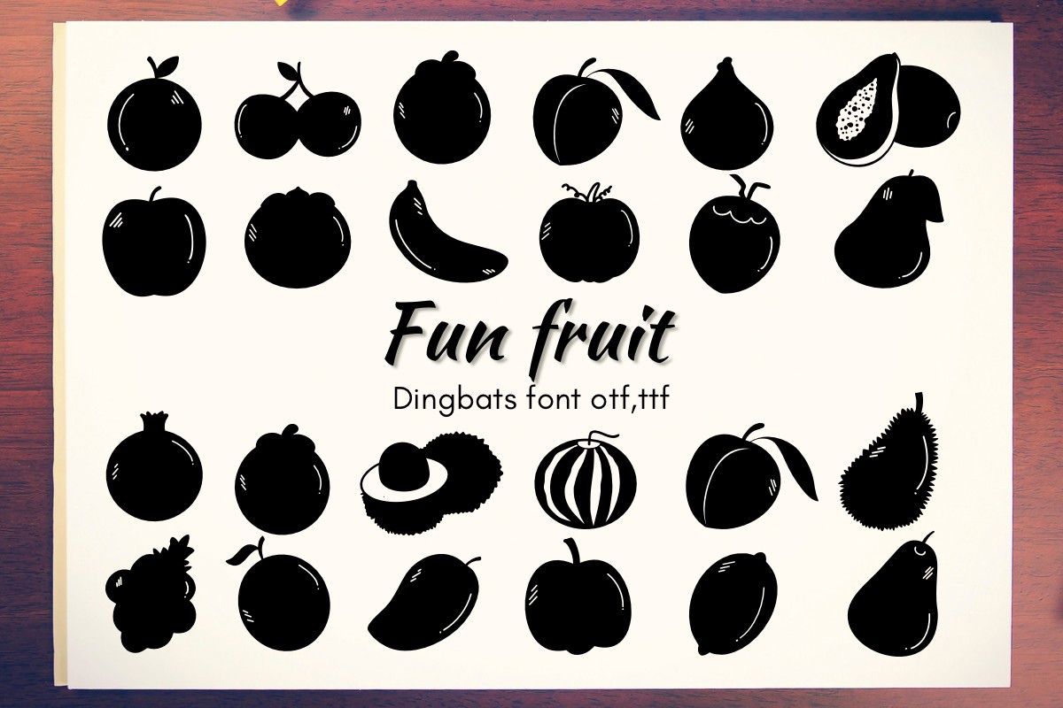 Ejemplo de fuente Fun Fruit Regular