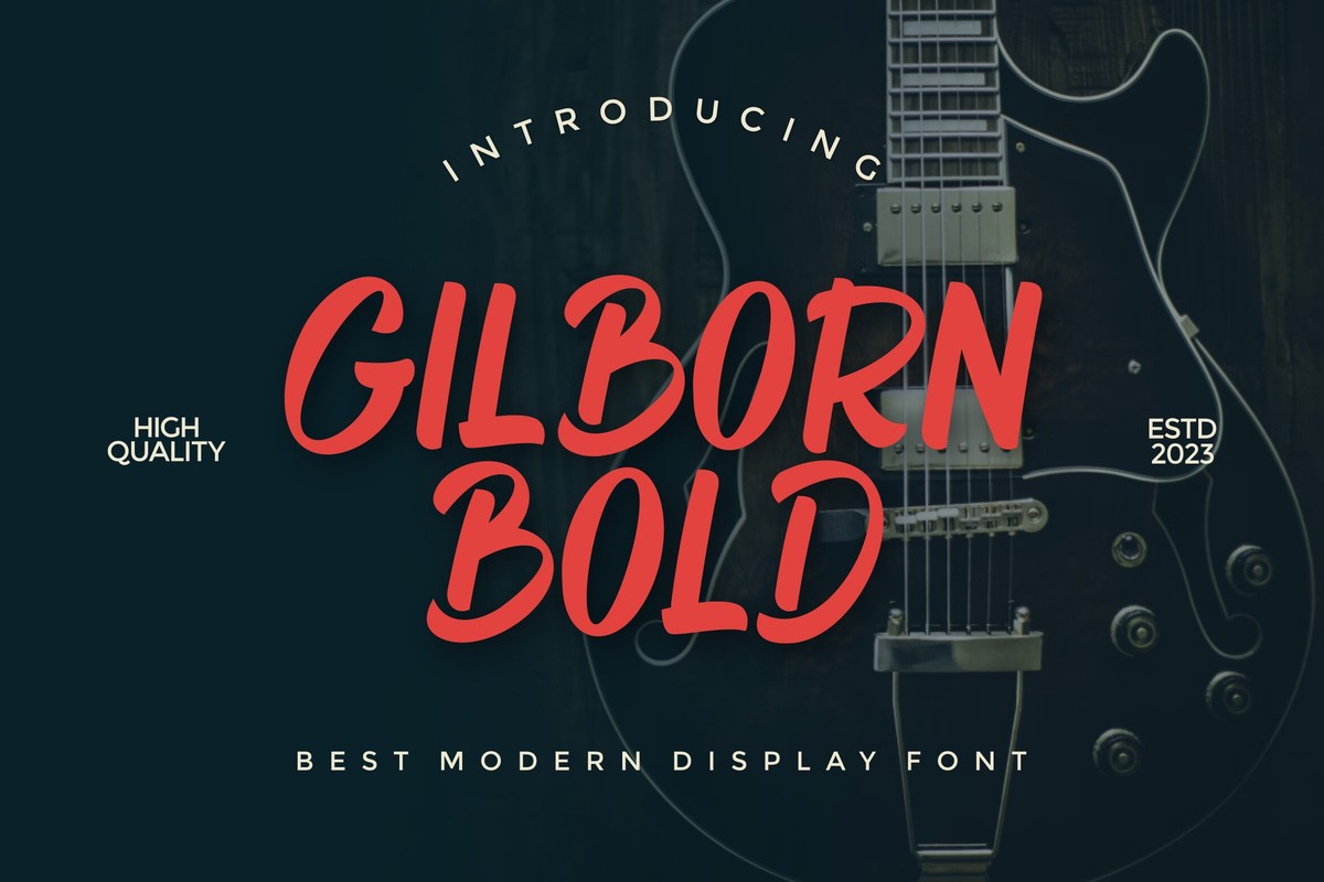 Ejemplo de fuente Gilborn Bold Regular