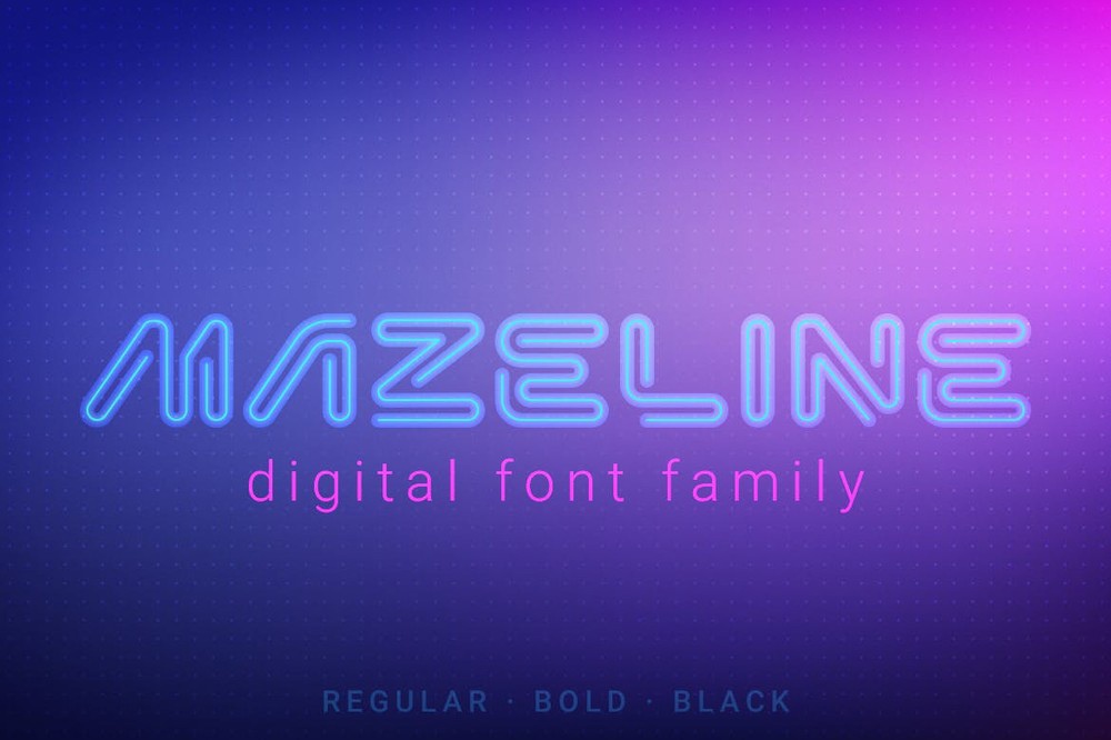 Ejemplo de fuente Mazeline Bold