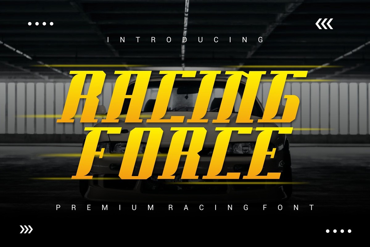 Ejemplo de fuente Racing Force Regular