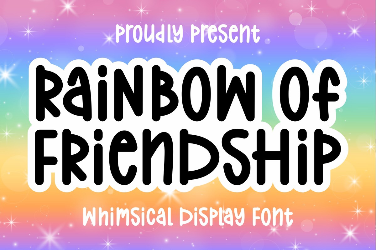 Ejemplo de fuente Rainbow of Friendship