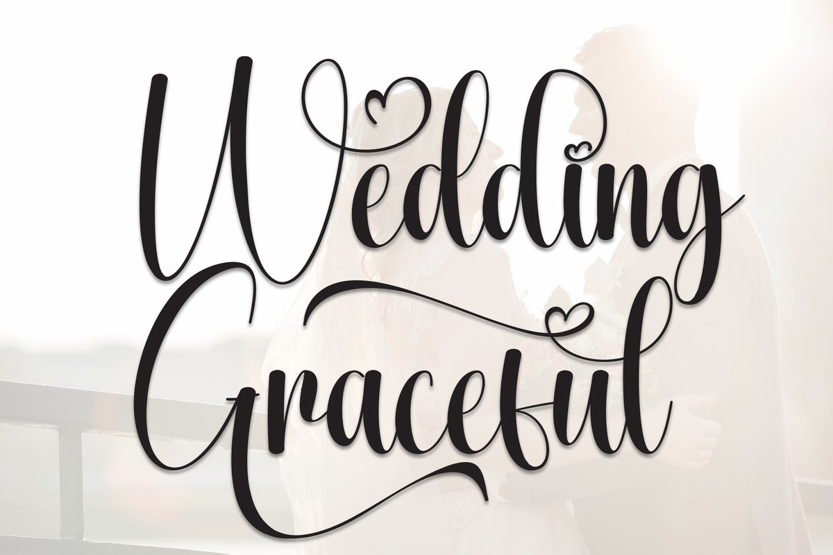 Ejemplo de fuente Wedding Graceful Regular