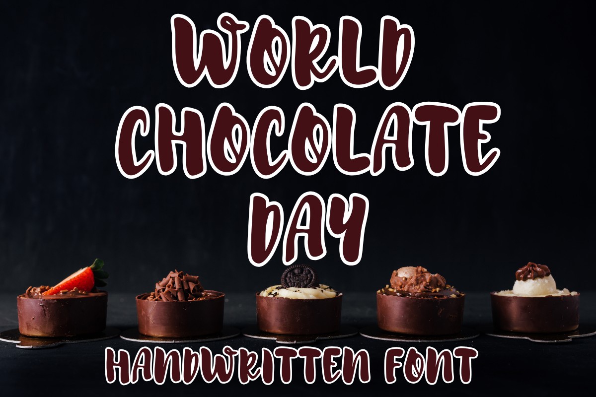 Ejemplo de fuente World Chocolate Day