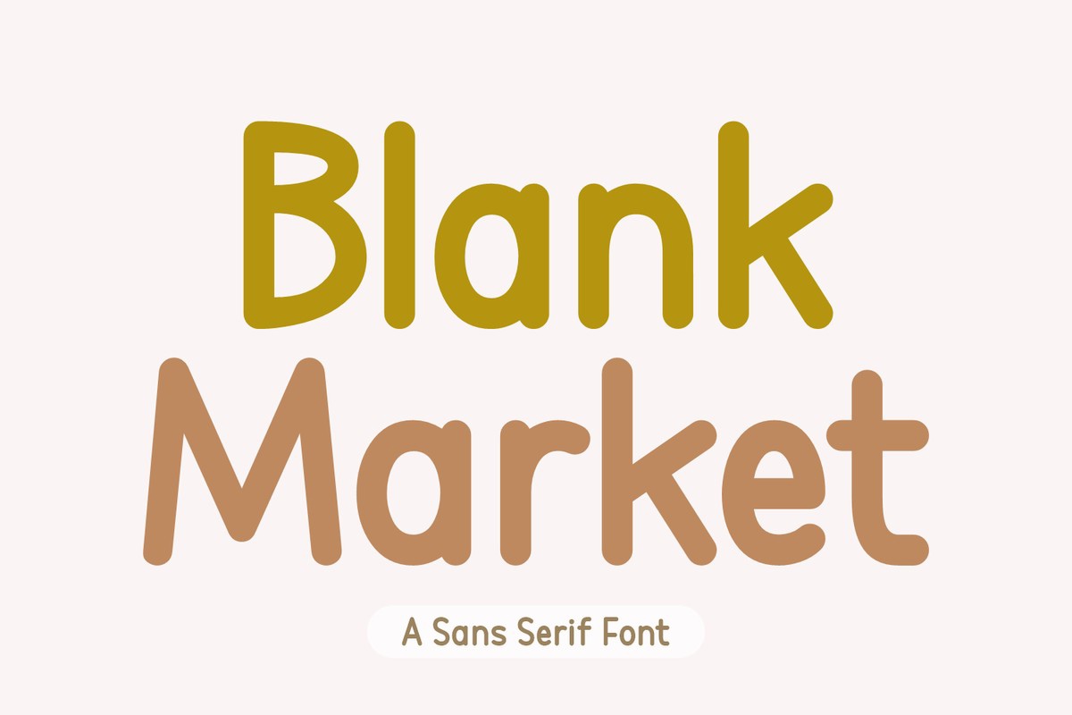 Ejemplo de fuente Blank Market