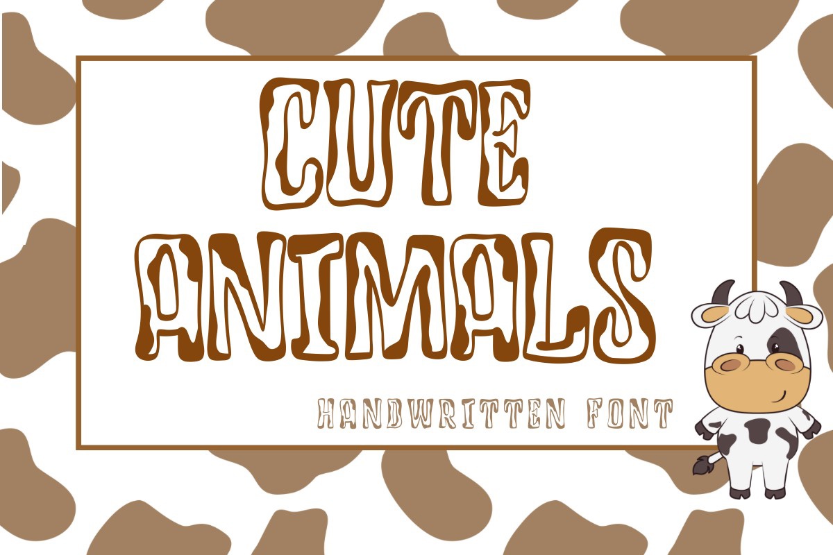 Ejemplo de fuente Cute Animals Regular