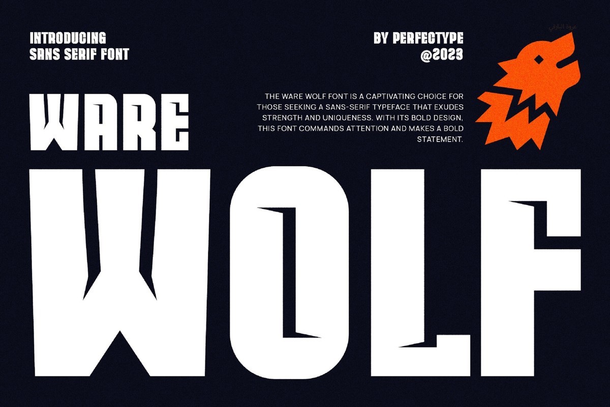 Ejemplo de fuente Ware Wolf