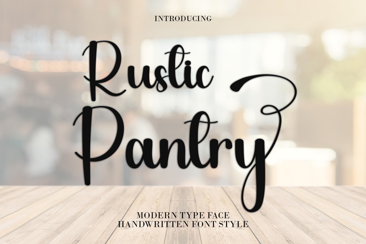 Ejemplo de fuente Rustic Pantry Regular